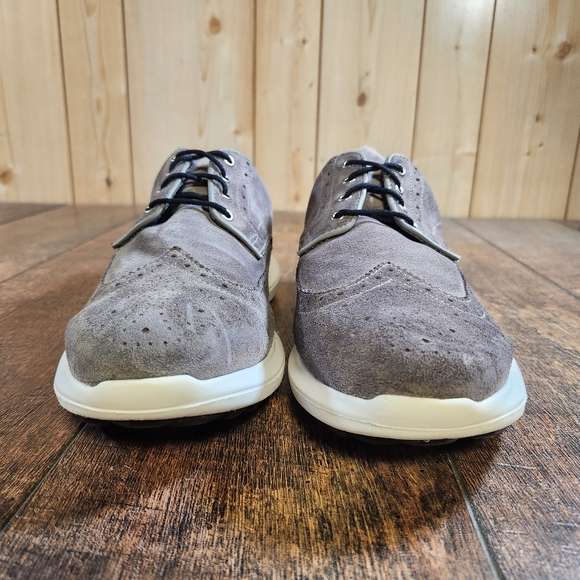 FJ FootJoy Modern Wing Golf Shoes Men's Size 9W Gray Suede Spikeless #56113 - Picture 3 of 11
